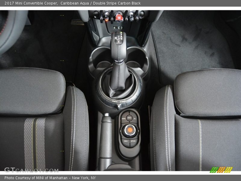 Caribbean Aqua / Double Stripe Carbon Black 2017 Mini Convertible Cooper
