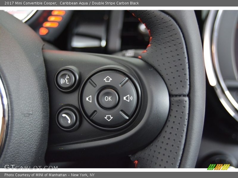 Caribbean Aqua / Double Stripe Carbon Black 2017 Mini Convertible Cooper