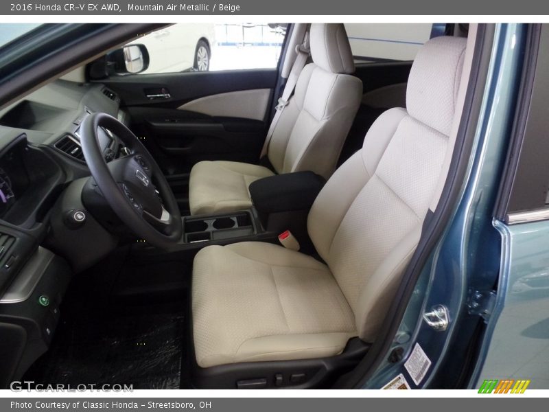 Mountain Air Metallic / Beige 2016 Honda CR-V EX AWD