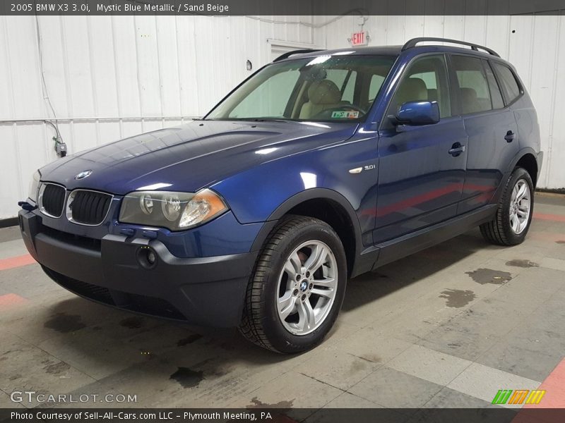Mystic Blue Metallic / Sand Beige 2005 BMW X3 3.0i