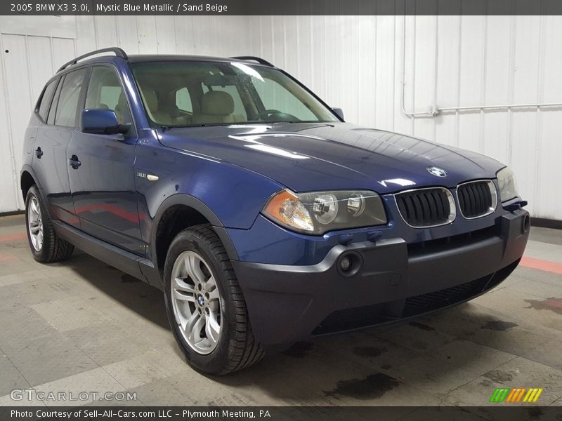 Mystic Blue Metallic / Sand Beige 2005 BMW X3 3.0i