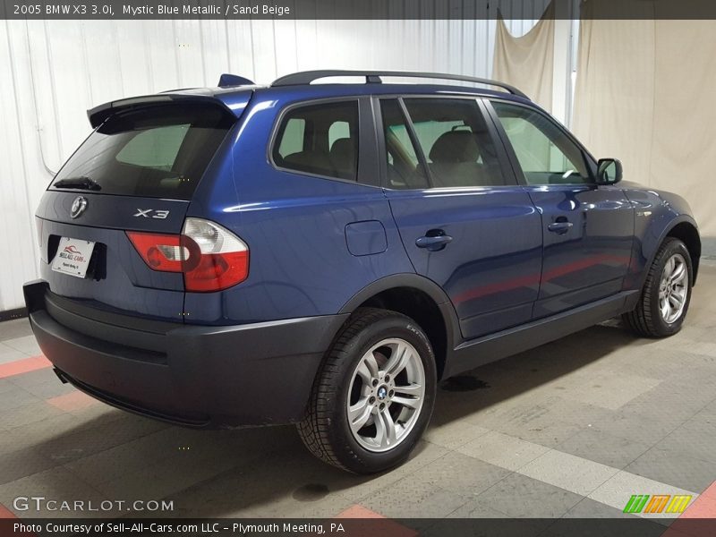 Mystic Blue Metallic / Sand Beige 2005 BMW X3 3.0i