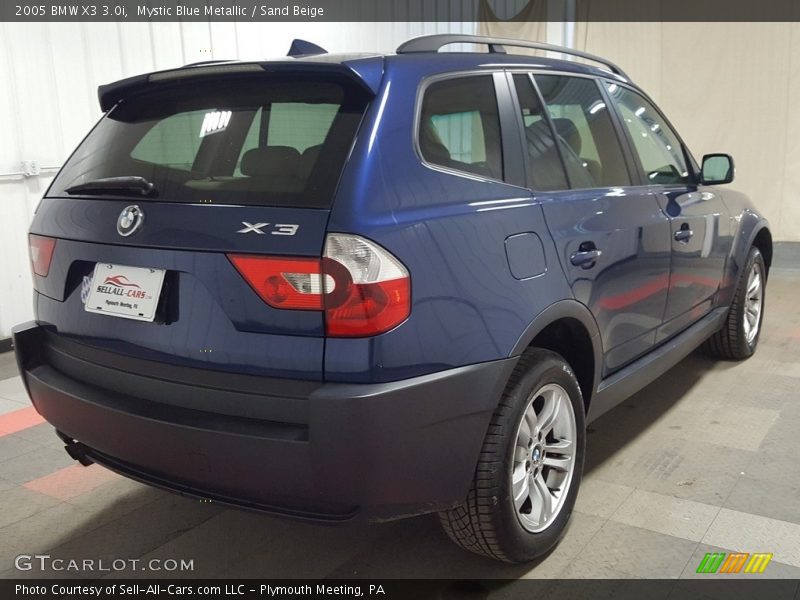 Mystic Blue Metallic / Sand Beige 2005 BMW X3 3.0i