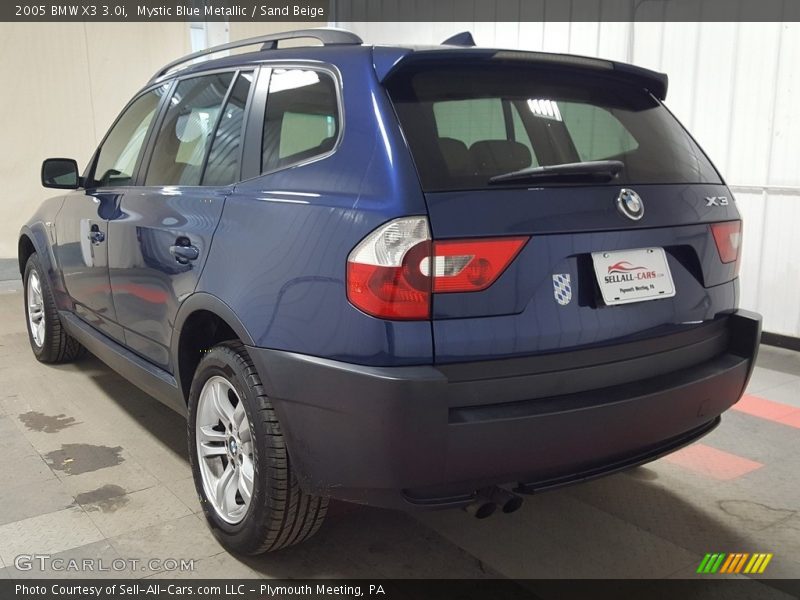 Mystic Blue Metallic / Sand Beige 2005 BMW X3 3.0i