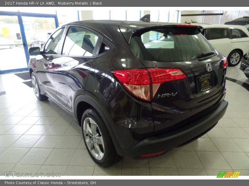 Mulberry Metallic / Black 2017 Honda HR-V LX AWD