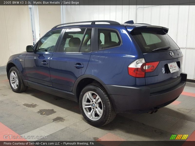 Mystic Blue Metallic / Sand Beige 2005 BMW X3 3.0i