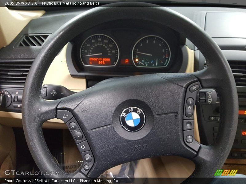 Mystic Blue Metallic / Sand Beige 2005 BMW X3 3.0i