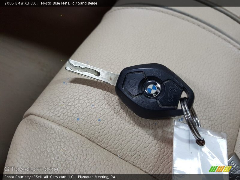 Mystic Blue Metallic / Sand Beige 2005 BMW X3 3.0i