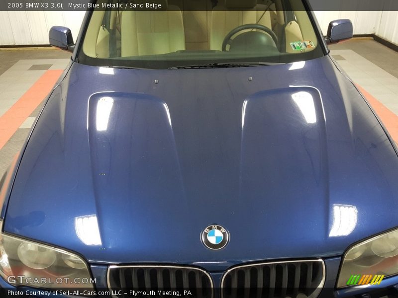Mystic Blue Metallic / Sand Beige 2005 BMW X3 3.0i