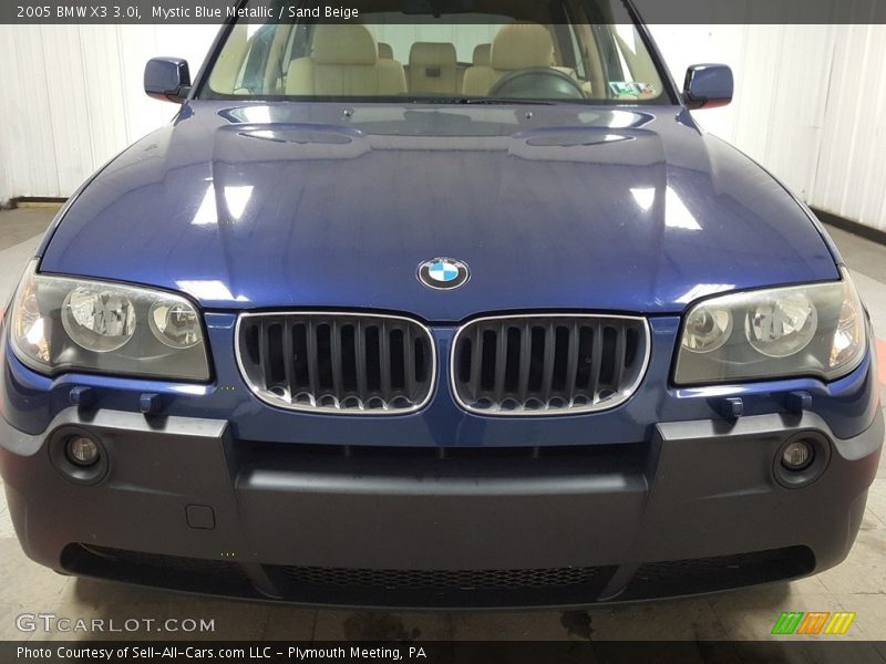 Mystic Blue Metallic / Sand Beige 2005 BMW X3 3.0i