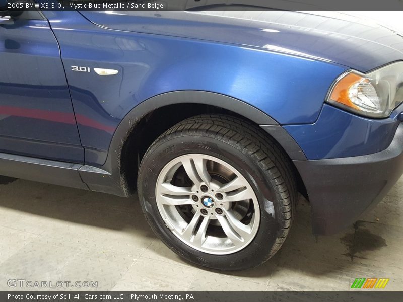 Mystic Blue Metallic / Sand Beige 2005 BMW X3 3.0i