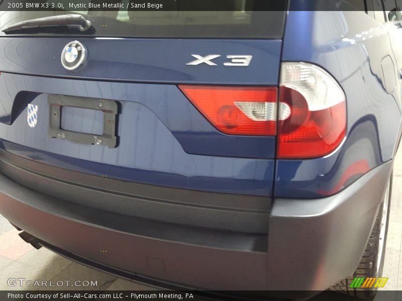 Mystic Blue Metallic / Sand Beige 2005 BMW X3 3.0i