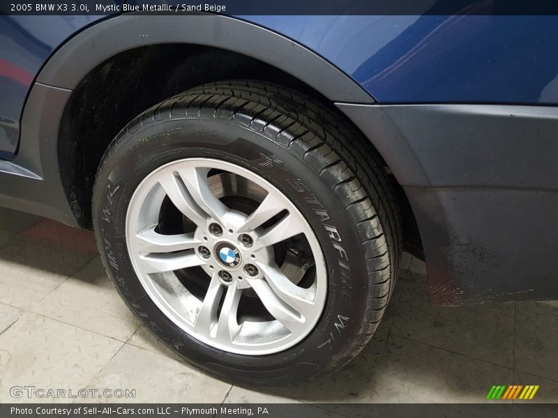 Mystic Blue Metallic / Sand Beige 2005 BMW X3 3.0i