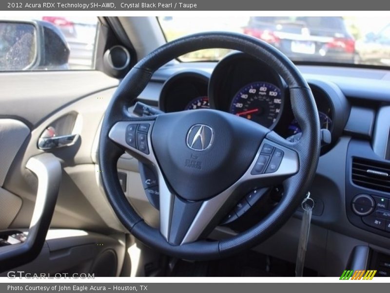Crystal Black Pearl / Taupe 2012 Acura RDX Technology SH-AWD