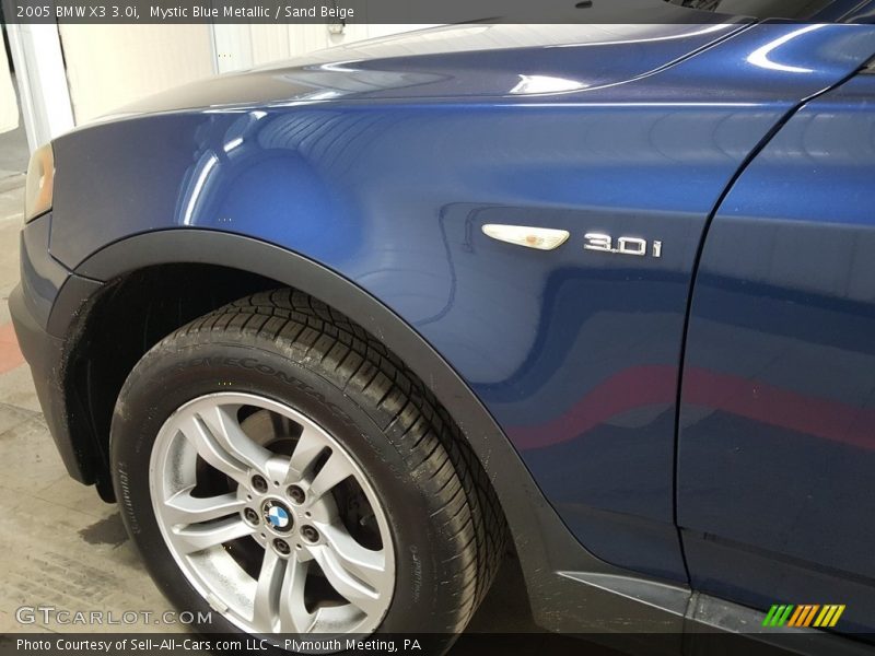Mystic Blue Metallic / Sand Beige 2005 BMW X3 3.0i