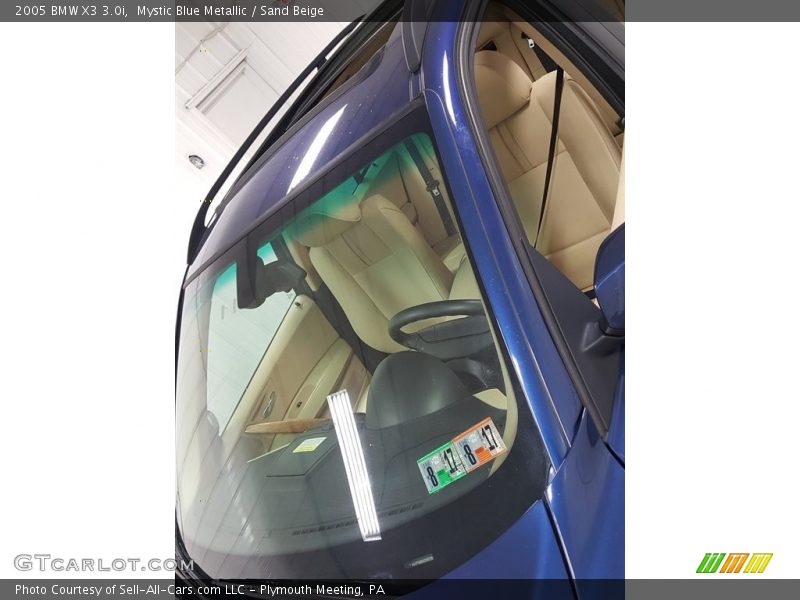 Mystic Blue Metallic / Sand Beige 2005 BMW X3 3.0i
