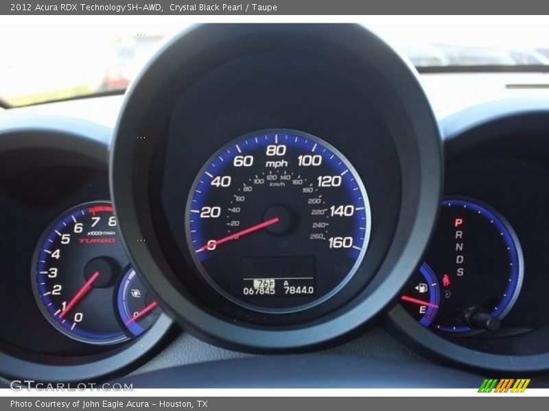Crystal Black Pearl / Taupe 2012 Acura RDX Technology SH-AWD
