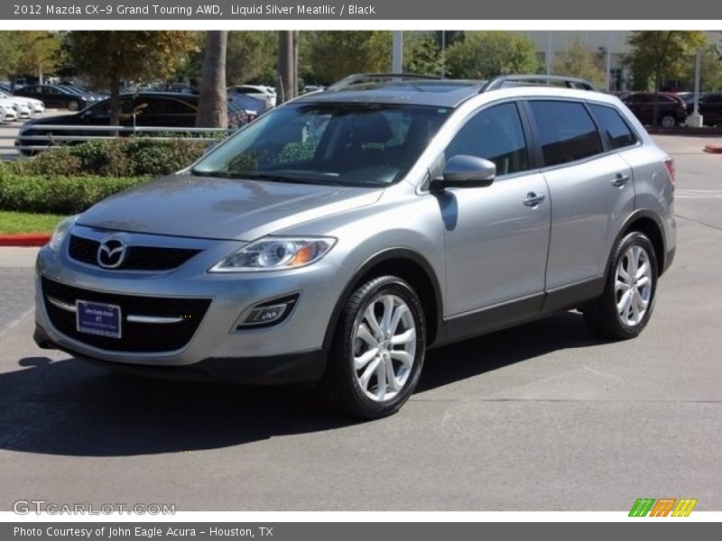 Liquid Silver Meatllic / Black 2012 Mazda CX-9 Grand Touring AWD