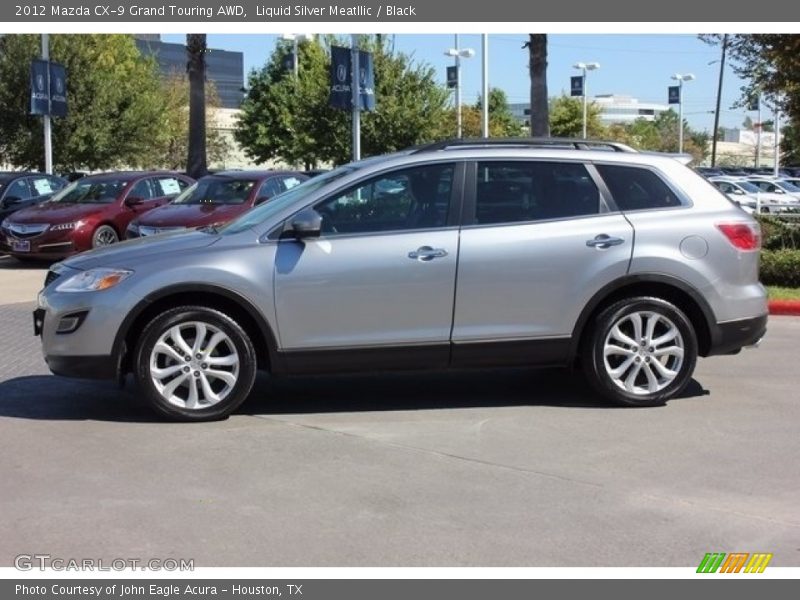 Liquid Silver Meatllic / Black 2012 Mazda CX-9 Grand Touring AWD
