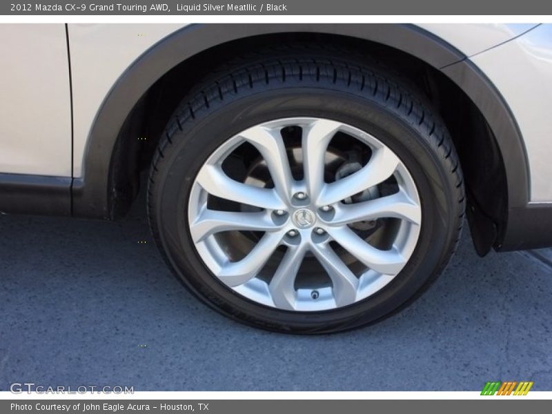Liquid Silver Meatllic / Black 2012 Mazda CX-9 Grand Touring AWD