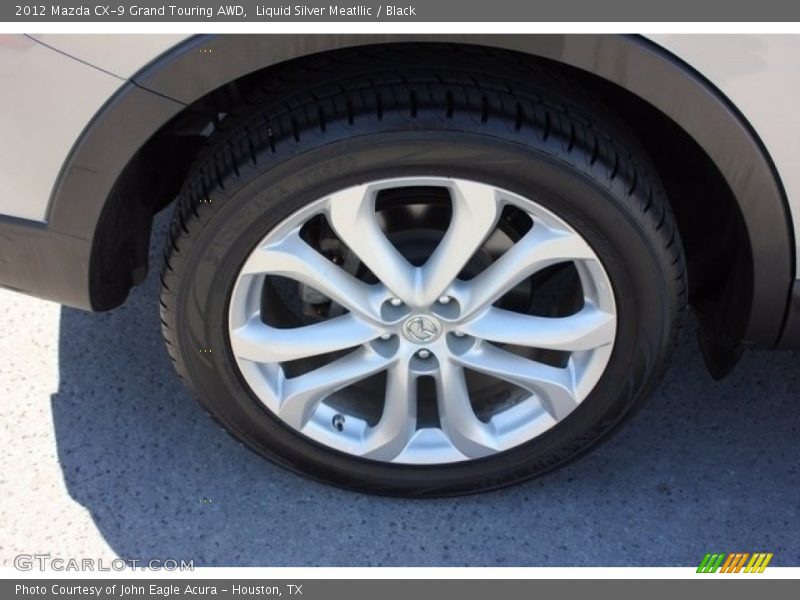 Liquid Silver Meatllic / Black 2012 Mazda CX-9 Grand Touring AWD
