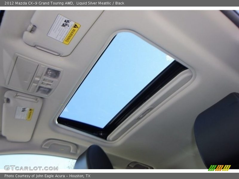 Liquid Silver Meatllic / Black 2012 Mazda CX-9 Grand Touring AWD