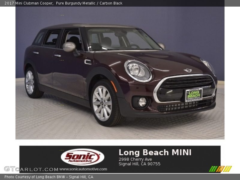 Pure Burgundy Metallic / Carbon Black 2017 Mini Clubman Cooper
