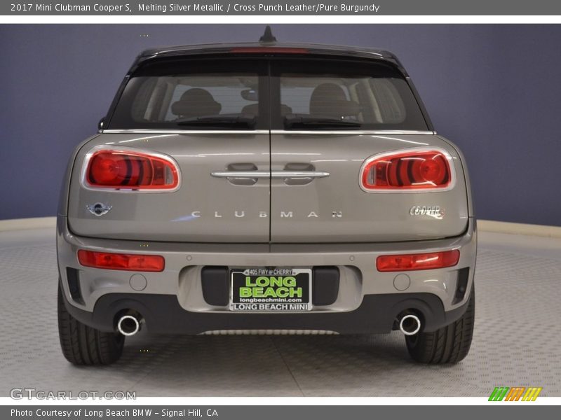 Melting Silver Metallic / Cross Punch Leather/Pure Burgundy 2017 Mini Clubman Cooper S