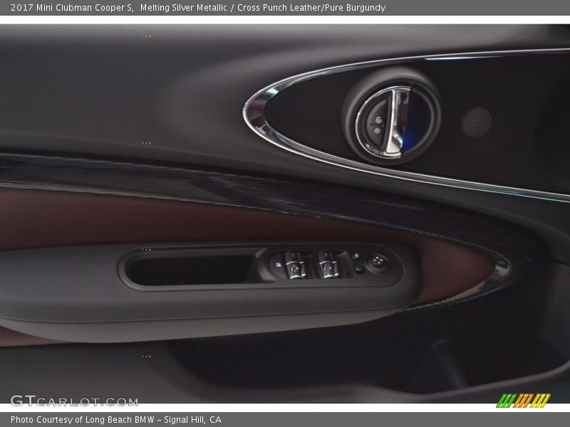 Melting Silver Metallic / Cross Punch Leather/Pure Burgundy 2017 Mini Clubman Cooper S