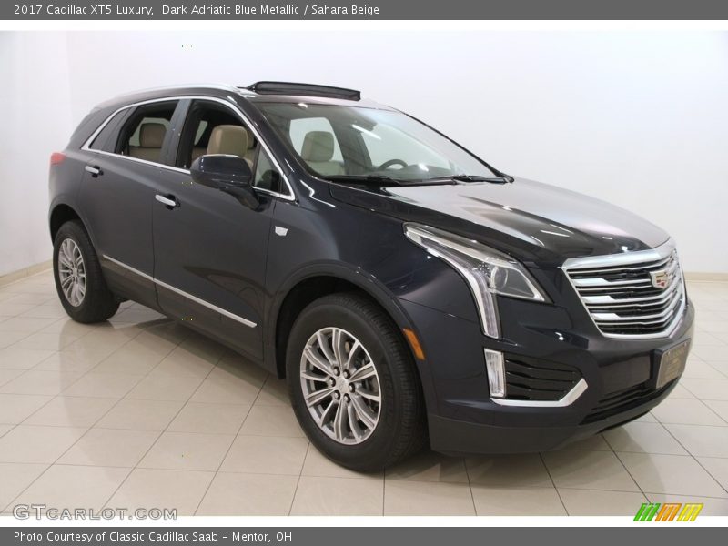 Dark Adriatic Blue Metallic / Sahara Beige 2017 Cadillac XT5 Luxury