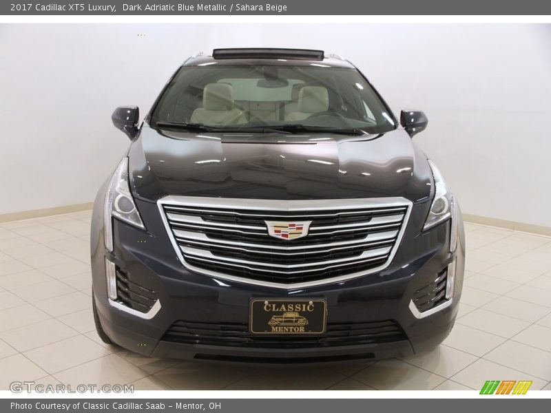 Dark Adriatic Blue Metallic / Sahara Beige 2017 Cadillac XT5 Luxury