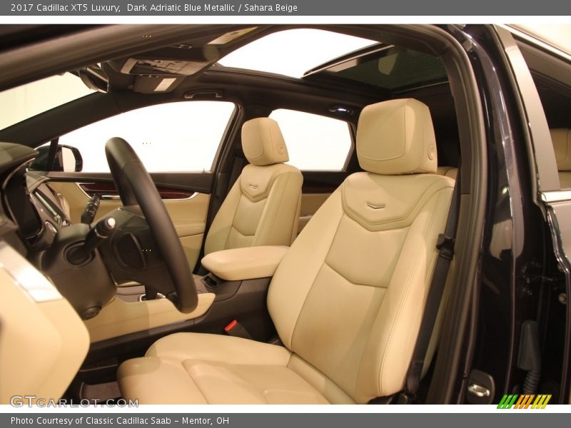 Dark Adriatic Blue Metallic / Sahara Beige 2017 Cadillac XT5 Luxury