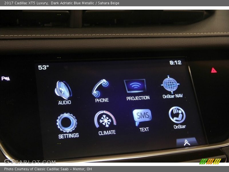 Dark Adriatic Blue Metallic / Sahara Beige 2017 Cadillac XT5 Luxury