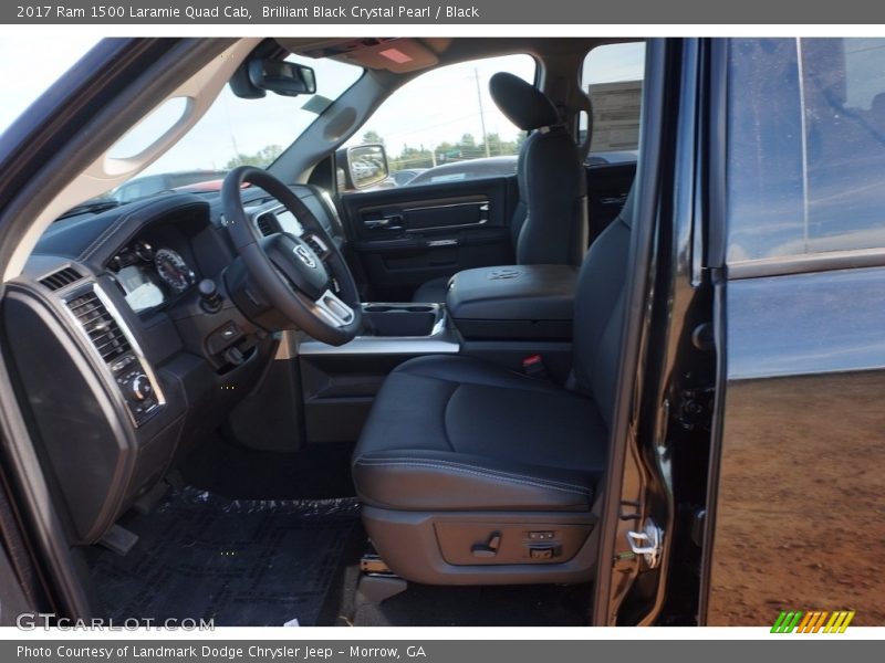 Brilliant Black Crystal Pearl / Black 2017 Ram 1500 Laramie Quad Cab