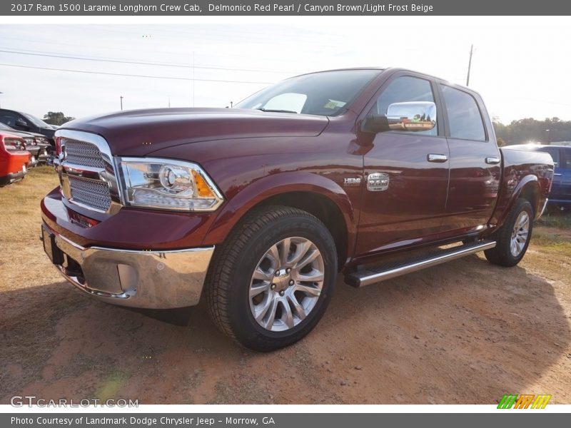 Delmonico Red Pearl / Canyon Brown/Light Frost Beige 2017 Ram 1500 Laramie Longhorn Crew Cab