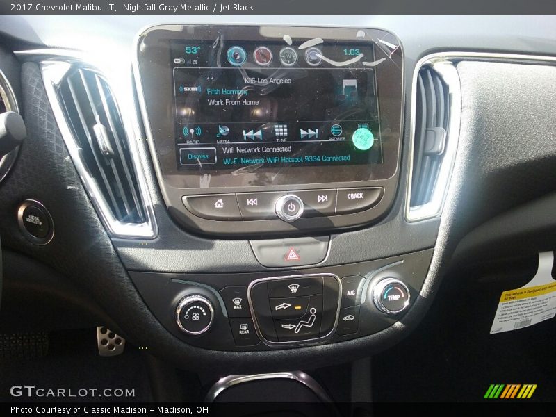 Nightfall Gray Metallic / Jet Black 2017 Chevrolet Malibu LT