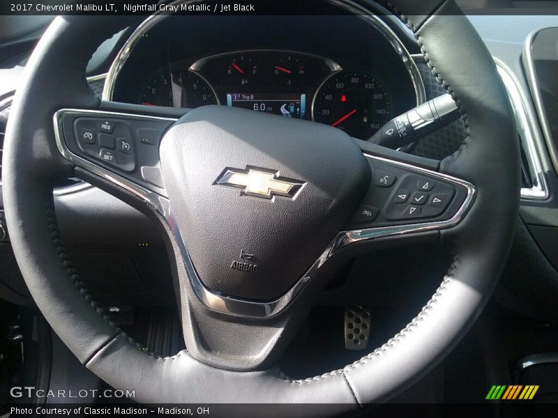 Nightfall Gray Metallic / Jet Black 2017 Chevrolet Malibu LT