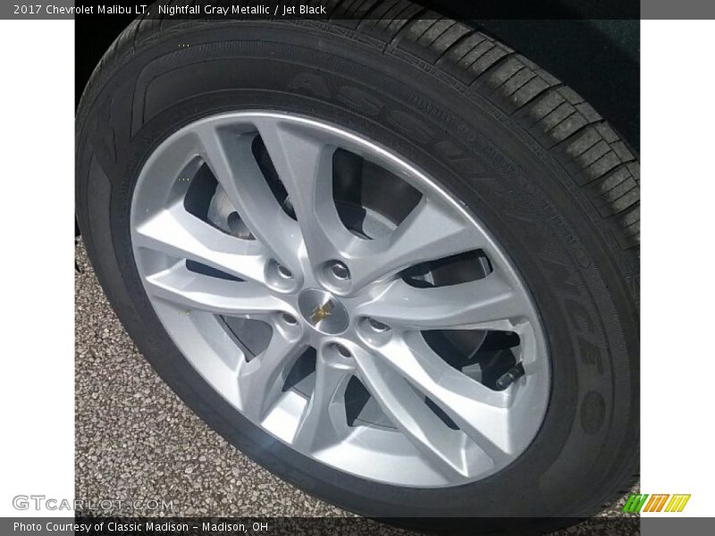 Nightfall Gray Metallic / Jet Black 2017 Chevrolet Malibu LT