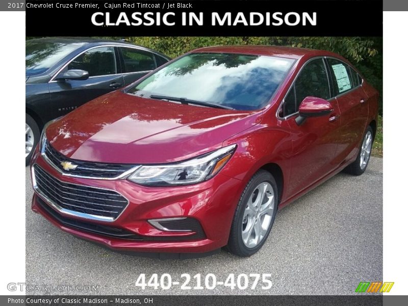 Cajun Red Tintcoat / Jet Black 2017 Chevrolet Cruze Premier