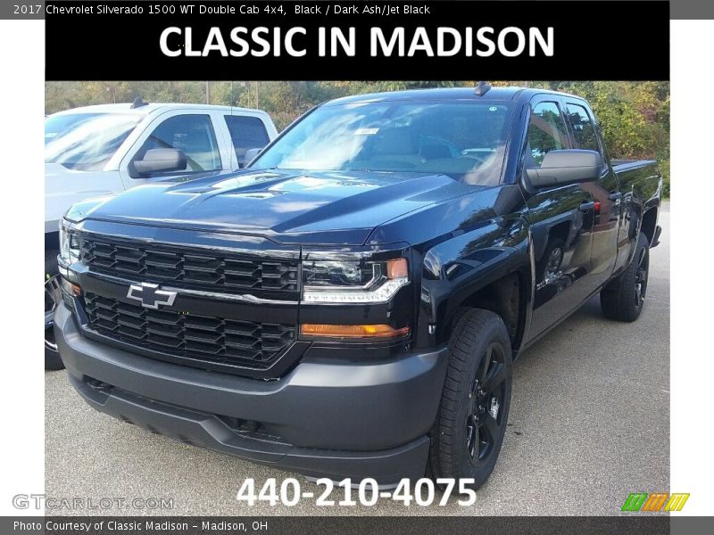 Black / Dark Ash/Jet Black 2017 Chevrolet Silverado 1500 WT Double Cab 4x4