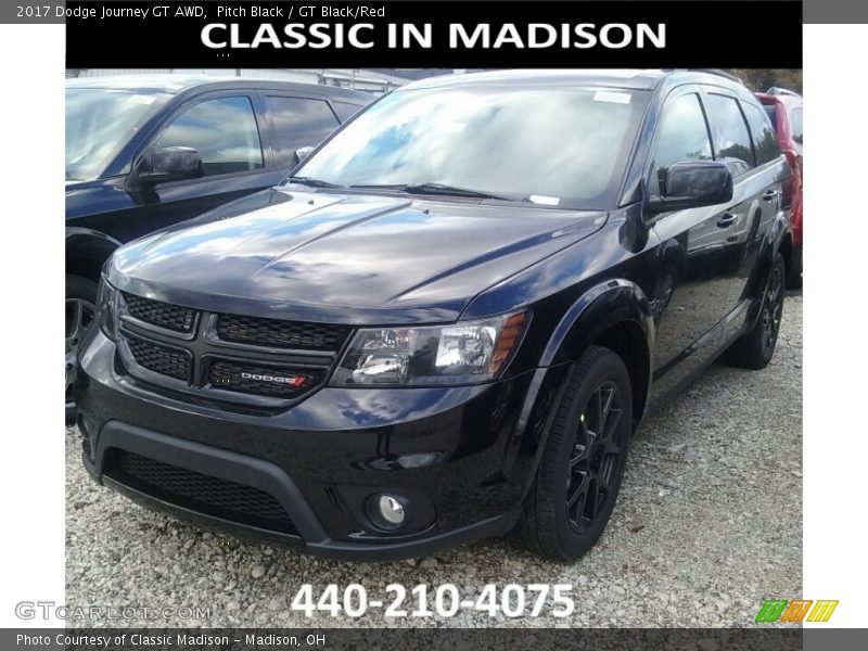 Pitch Black / GT Black/Red 2017 Dodge Journey GT AWD