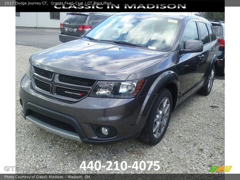 Granite Pearl-Coat / GT Black/Red 2017 Dodge Journey GT