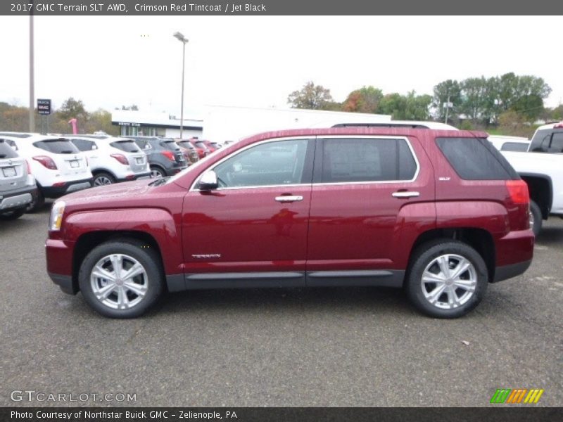 Crimson Red Tintcoat / Jet Black 2017 GMC Terrain SLT AWD