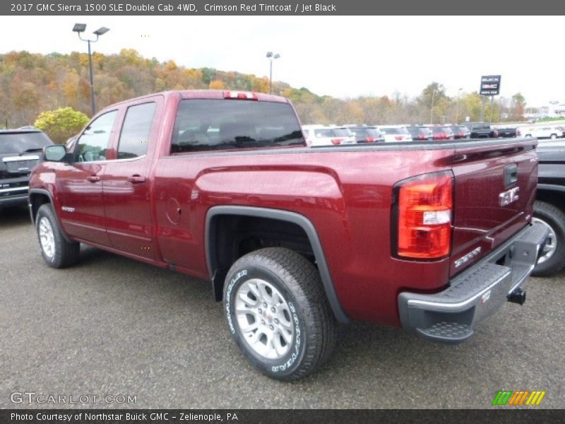 Crimson Red Tintcoat / Jet Black 2017 GMC Sierra 1500 SLE Double Cab 4WD