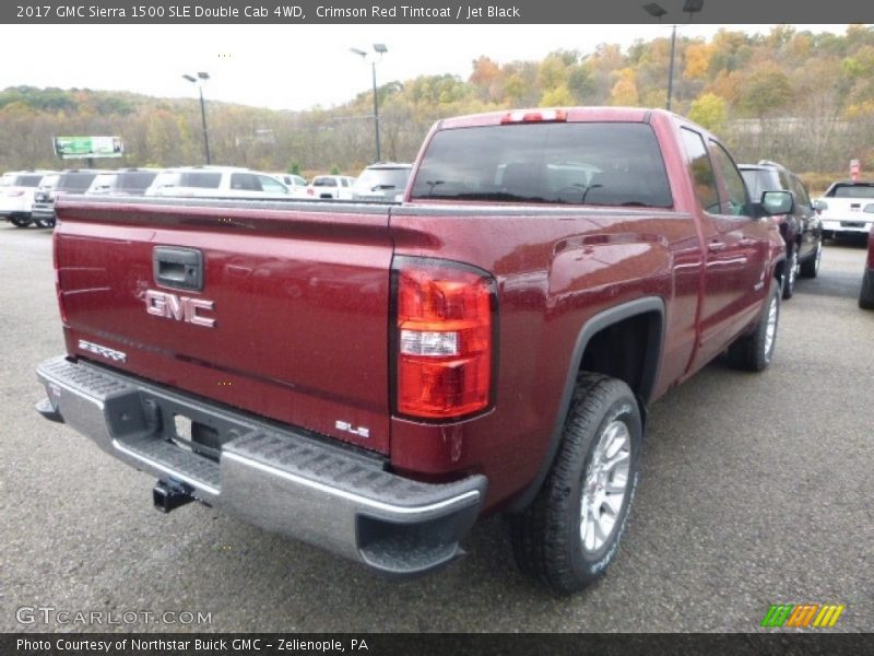 Crimson Red Tintcoat / Jet Black 2017 GMC Sierra 1500 SLE Double Cab 4WD
