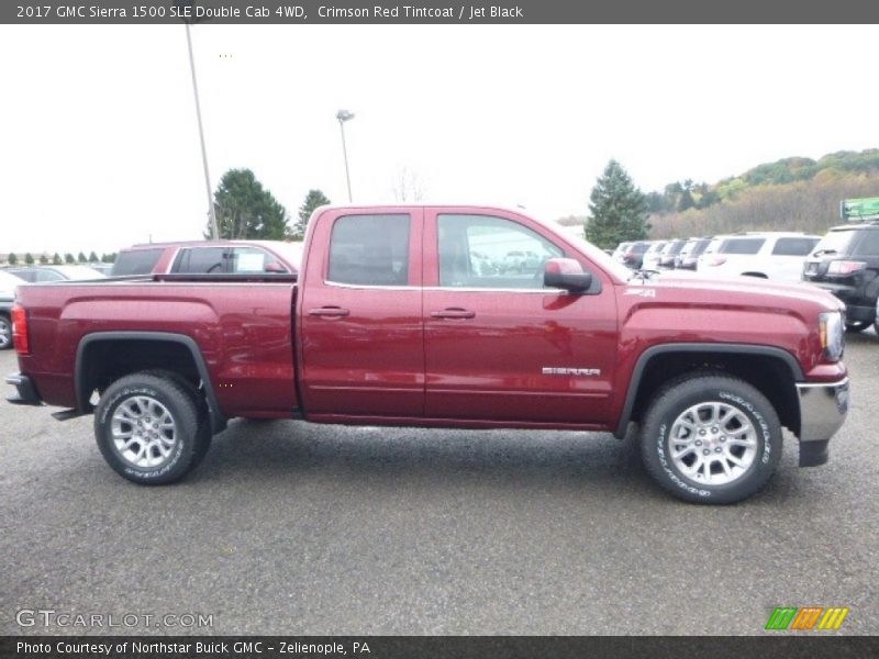 Crimson Red Tintcoat / Jet Black 2017 GMC Sierra 1500 SLE Double Cab 4WD