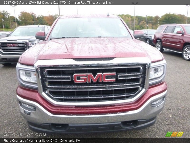 Crimson Red Tintcoat / Jet Black 2017 GMC Sierra 1500 SLE Double Cab 4WD