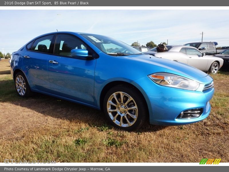 B5 Blue Pearl / Black 2016 Dodge Dart SXT Sport