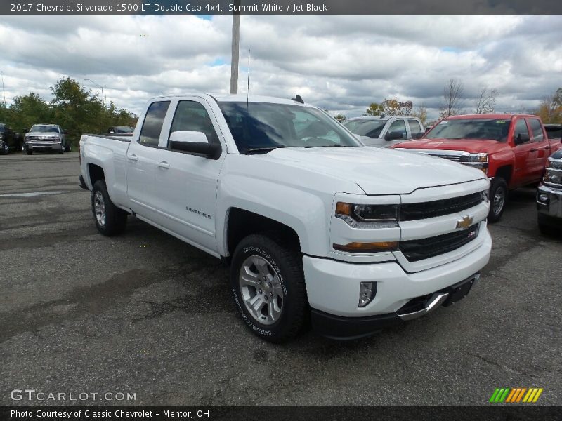 Summit White / Jet Black 2017 Chevrolet Silverado 1500 LT Double Cab 4x4