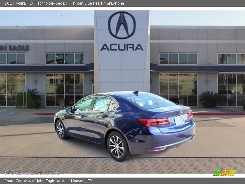 Fathom Blue Pearl / Graystone 2017 Acura TLX Technology Sedan